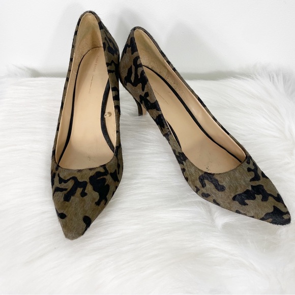 Zara Shoes Zara Camo Camouflage Leopard Animal Print Pony Hair Shoe
